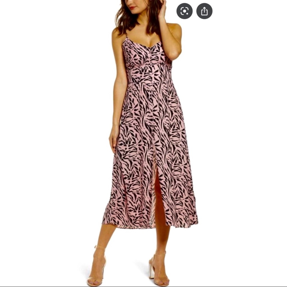 AFRM Pink Zebra Print Sundress